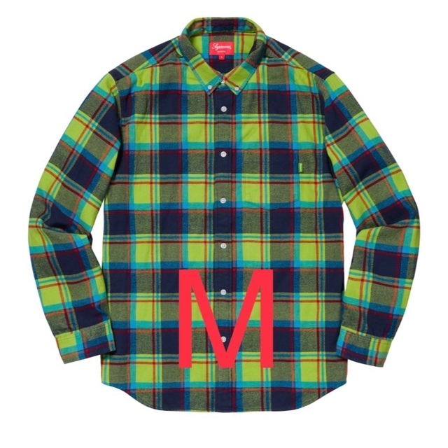 【M】Supreme Plaid Flannel Shirt 19S/S