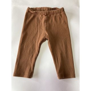 エイチアンドエム(H&M)のH＆M ☆レギンス70㎝　ブラウン　リブ素材(パンツ)