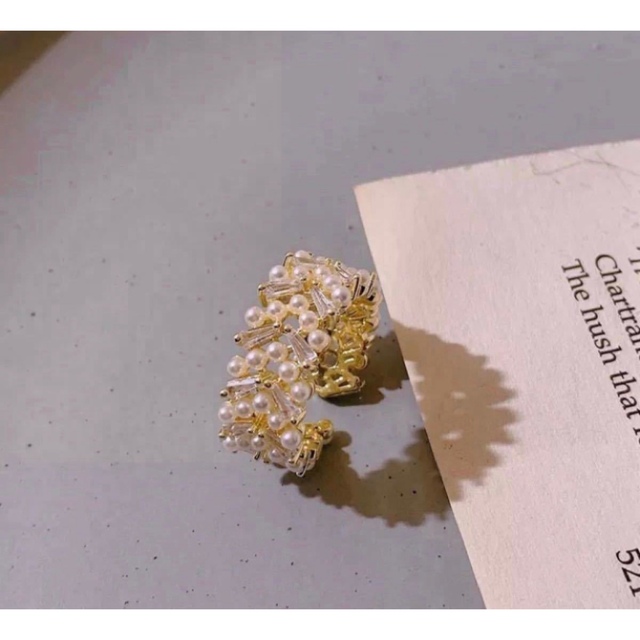 パールリング ジルコニア　指輪　高品質　エタニティレディース レディースのアクセサリー(リング(指輪))の商品写真