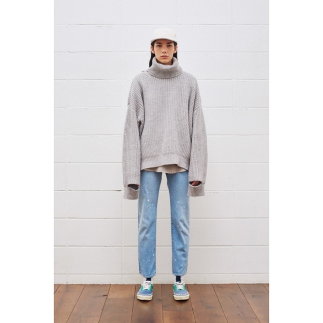 【美品】UNUSED アンユーズド　17AW タートルネックニット　グレー