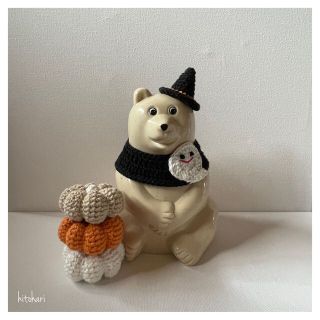 しろくま貯金箱 ハロウィーンパンプキン付お洋服セット(雑貨)