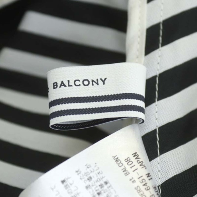 BORDERS at BALCONY(ボーダーズアットバルコニー)のボーダーズアットバルコニー 22SS ノースリーブ カットソー 38 黒 白 レディースのトップス(カットソー(半袖/袖なし))の商品写真