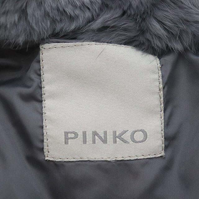 PINKO(ピンコ)のピンコ 中綿コート 襟ファー付き アウター ミドル丈 ウエストリボン レディースのジャケット/アウター(その他)の商品写真