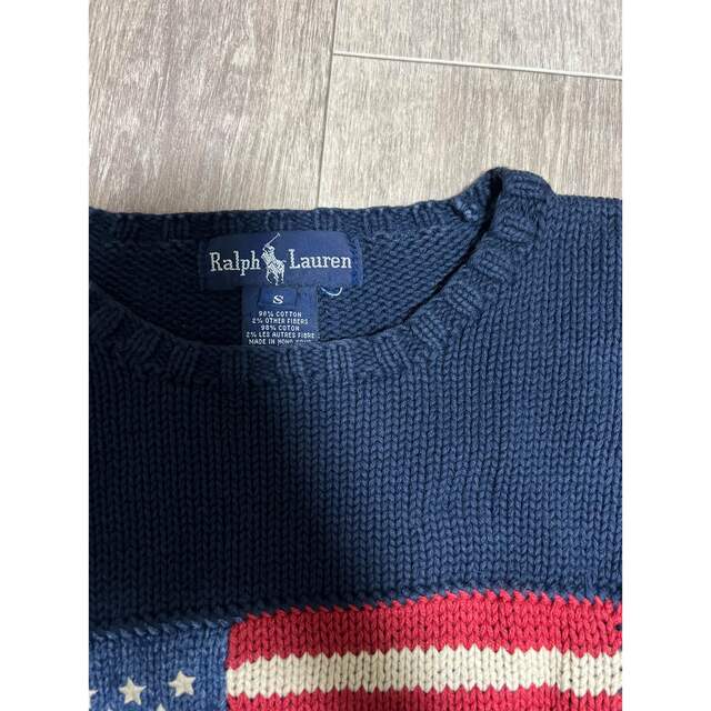 POLO RALPH LAUREN(ポロラルフローレン)の90s polo 星条旗コットンニット メンズのトップス(ニット/セーター)の商品写真