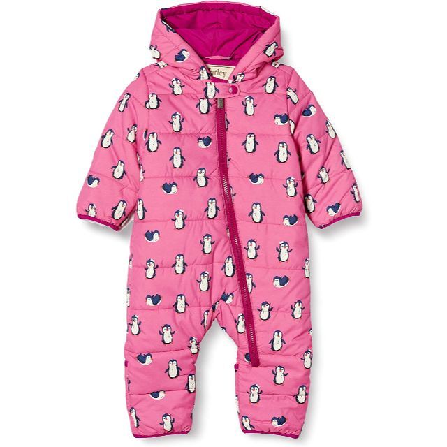 Hatley ベビー防寒ロンパース、プレシャスペンギン、12M-18Mパープル キッズ/ベビー/マタニティのベビー服(~85cm)(ジャケット/コート)の商品写真