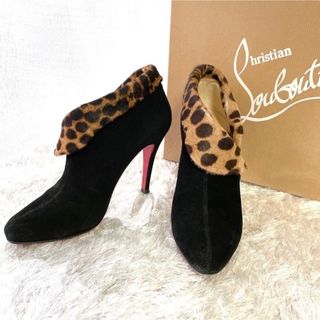 クリスチャンルブタン(Christian Louboutin)のルブタン　レオパード　ハイヒール　パンプス　ブーティ　ショートブーツ　靴　美品(ハイヒール/パンプス)