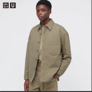 ユニクロ(UNIQLO)の【新品、未使用】ユニクロU パテッドシャツジャケット 2021AW Mサイズ(ブルゾン)