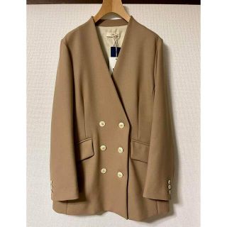 新品未使用】 Uhr ノーカラー ダブルジャケットの通販 by ma's shop