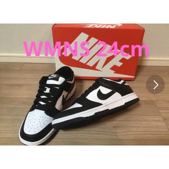 NIKE WMNS Dunk Low White/Black PANDA24cm