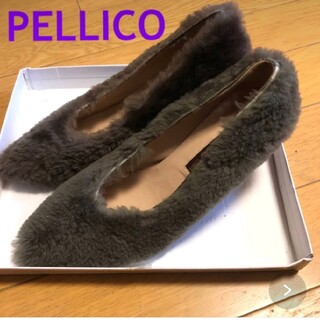 ペリーコ(PELLICO)の新品　PELLICO   ファー　ウェッジヒール　パンプス(ハイヒール/パンプス)