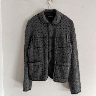 コムデギャルソン(COMME des GARCONS)のトリココムデギャルソン　ドット柄丸襟ニットジャケット(その他)