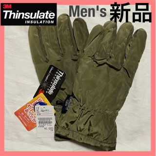 【カーキ】 Thinsulate ナイロン フリース 手袋 シャカシャカ 軽量(手袋)