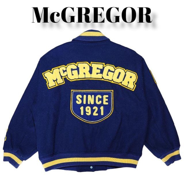 McGREGOR メルトンウール スタジャン ワッペン刺繍 古着 マックレガー ...