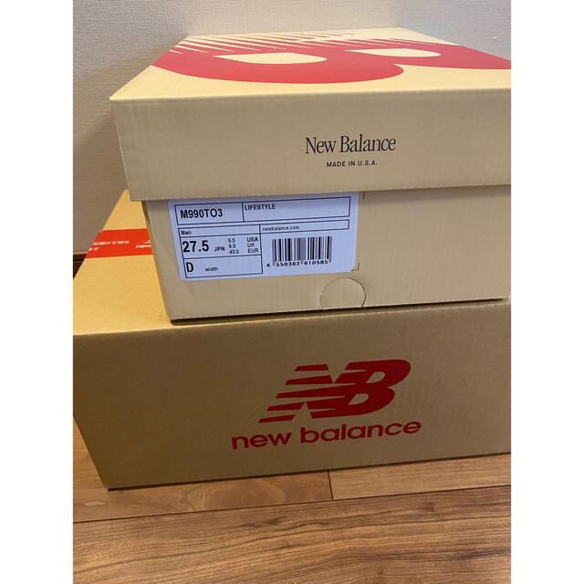 New Balance(ニューバランス)のNew Balance M990TO3 GRAY 27.5 メンズの靴/シューズ(スニーカー)の商品写真