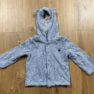 ベビーギャップ(babyGAP)の【美品】GAP リバーシブルくまさんパーカー　70サイズ(カーディガン/ボレロ)