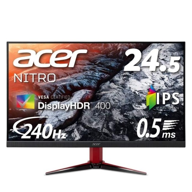 Acer ゲーミングモニター24.5型 240Hz 0.5ms IPSパネル - ディスプレイ