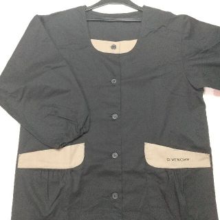 ジバンシィ(GIVENCHY)のGIVENCHY ジバンシー　エプロン ブラック 割烹着 スモッグ 昭和レトロ♡(その他)