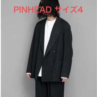 comoliリファインウールダブルジャケット SIZE3 黒に近いグレー 【中古