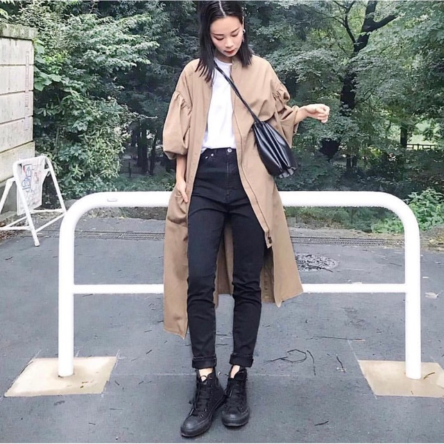 SLY VOLUME SLEEVE LONG BZ スライ ベージュ アウター