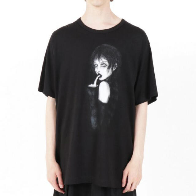 yohji yamamoto MAHABARA 女インジェクトプリントTシャツ