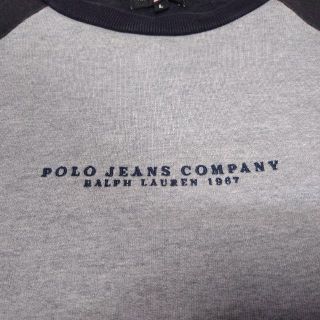 90s POLO JEANS ラグラン スウェットトレーナー 古着 ポロジーンズの