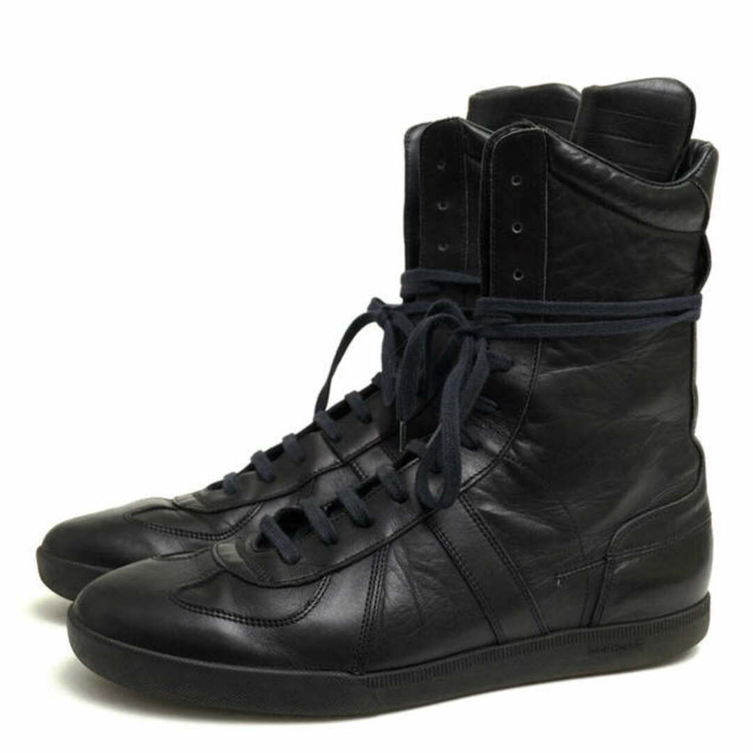 ディオールオム／Dior HOMME シューズ スニーカー 靴 ハイカット メンズ 男性 男性用レザー 革 本革 ブラック 黒  ジャーマントレーナー型