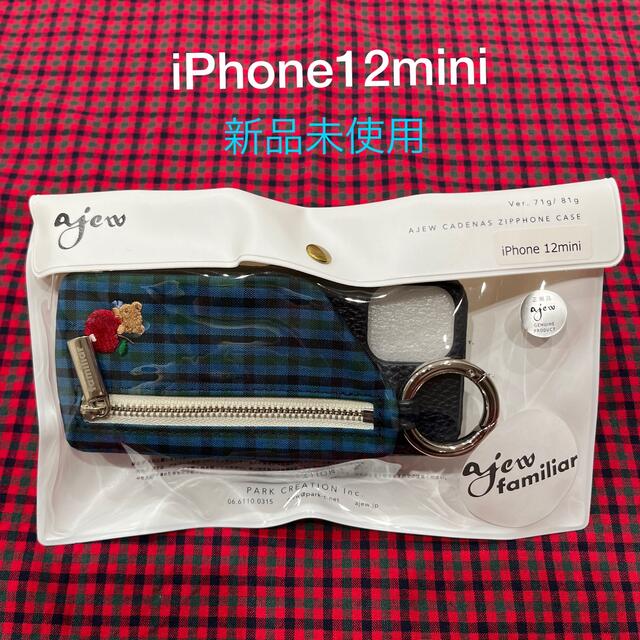 〈新品未使用〉ファミリア ajew コラボ　iPhone12miniスマホケース