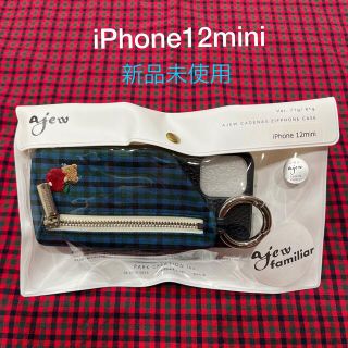 ファミリア(familiar)の〈新品未使用〉ファミリア ajew コラボ　iPhone12mini(iPhoneケース)