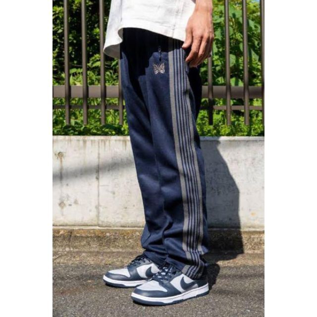 新品未使用 needles トラックパンツ ネイビー ベージュ レッド-