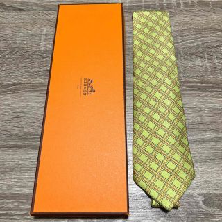 エルメス(Hermes)の未使用　エルメス　ネクタイ　チェック柄　シルク(ネクタイ)