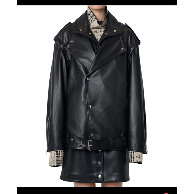 Faux Leather Biker Jacketレディース