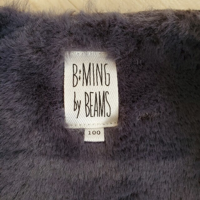 BEAMS(ビームス)のB:MING by BEAMS ノーカラーフェイクムートンコート【サイズ100】 キッズ/ベビー/マタニティのキッズ服男の子用(90cm~)(コート)の商品写真
