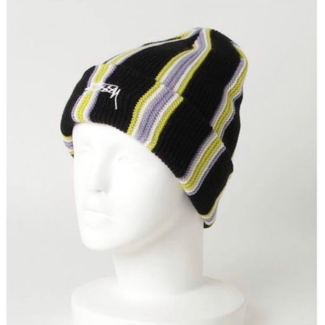 STUSSY(ステューシー)のSTUSSY ステューシー Vertical Stripe Cuff ニット帽 メンズの帽子(ニット帽/ビーニー)の商品写真