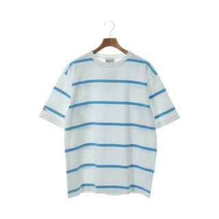 ソフネット(SOPHNET.)のSOPHNET. ソフネット Tシャツ・カットソー M 白x水色(ボーダー) 【古着】【中古】(Tシャツ/カットソー(半袖/袖なし))