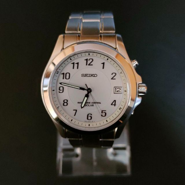 美品【稼働品】SEIKO セイコー 7B22-0AZ0 電波ソーラー メンズ時計