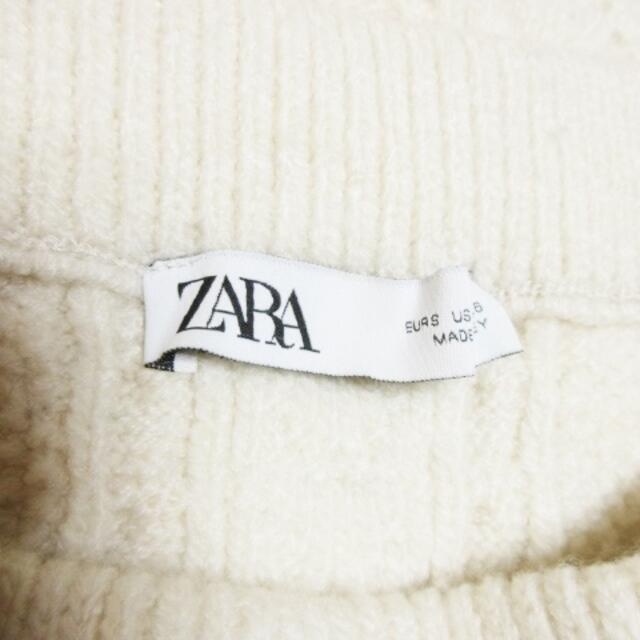 ZARA(ザラ)のザラ ZARA スカート ニット 台形 ミニ S 白 ホワイト /AO20 レディースのスカート(ミニスカート)の商品写真