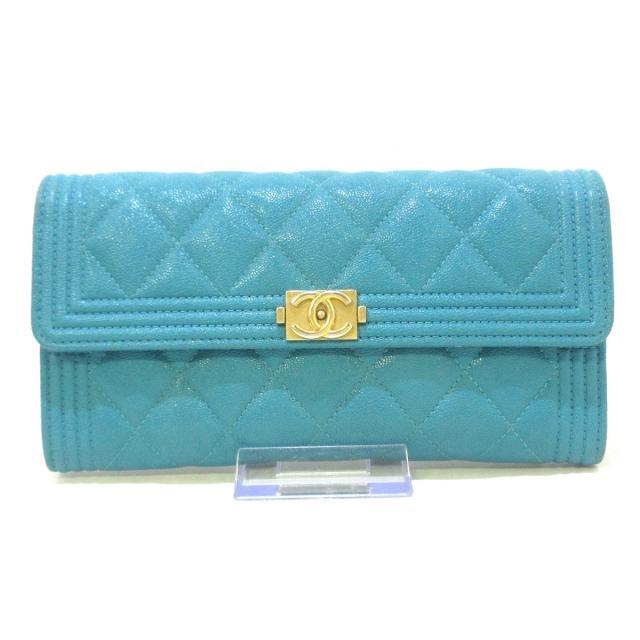 CHANEL(シャネル) 長財布 ライトブルー