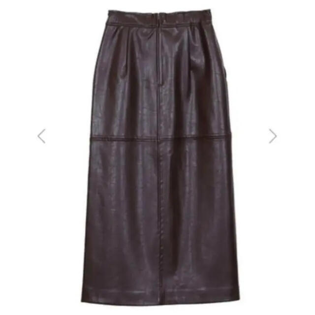 Ameri VINTAGE(アメリヴィンテージ)のDEEP SLIT FAKE LEATHER SKIRT レディースのスカート(ロングスカート)の商品写真