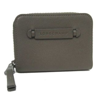 ロンシャン(LONGCHAMP)の【新品】ロンシャン カードケース 30001 レザー ロゴ ラウンドジップ(名刺入れ/定期入れ)