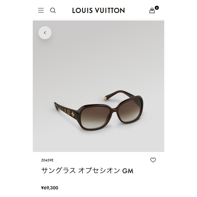 LOUIS VUITTON(ルイヴィトン)のサングラス オプセシオン GM ルイヴィトン　LV レディースのファッション小物(サングラス/メガネ)の商品写真