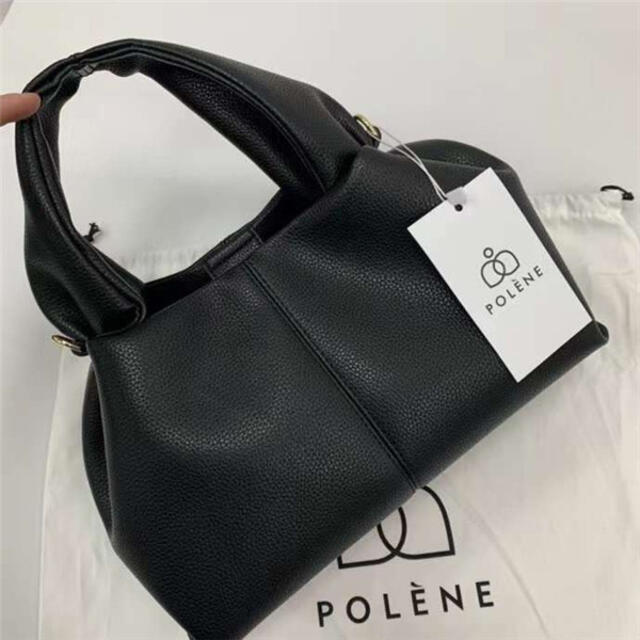 新品未使用】POLENE ナンバーナイン 2WAYバッグ ポレーヌ ブラック ...