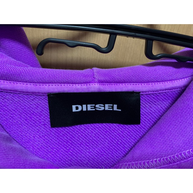 DIESEL(ディーゼル)のDIESEL ディーゼル  ウォッシュド加工パーカー パープル サイズ：XS メンズのトップス(パーカー)の商品写真