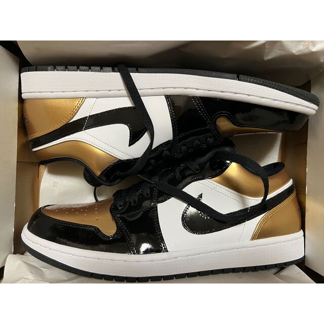 スニーカー新品 NIKE AIR JORDAN 1 LOW GOLD TOE 28.5