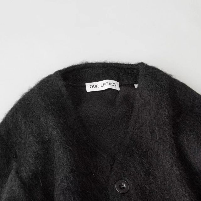 OUR LEGACY CARDIGAN BLACK MOHAIR モヘア-