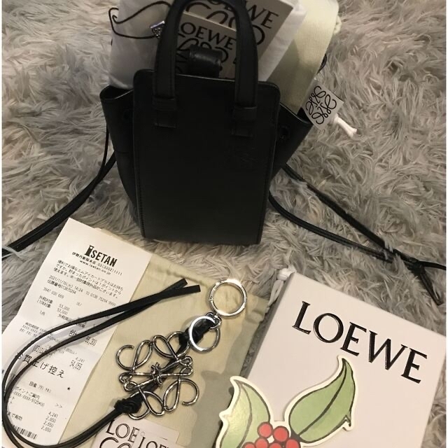 ロエベハンモックミニLOEWEハンモックミニブラックチャームセット