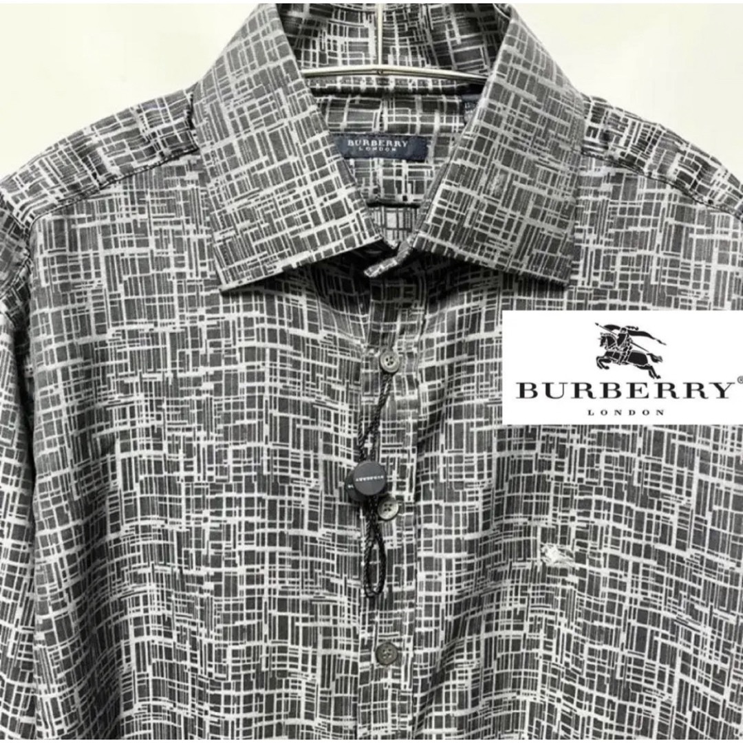 BURBERRY(バーバリー)の【新品】日本未発売BURBERRYナイトライダーロゴ デジタルノバチェックシャツ メンズのトップス(シャツ)の商品写真