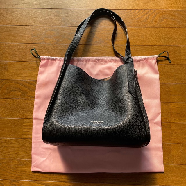 【未使用級】kate spade  ノット　ラージ　ショルダーバッグ　ブラック