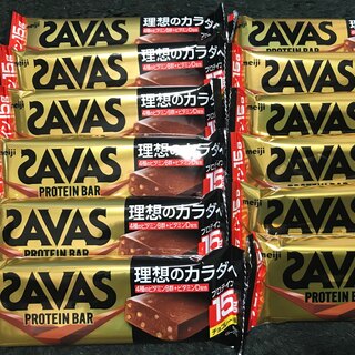 SAVAS - 【オススメ】ザバス プロテインバー チョコレート味 12本セット