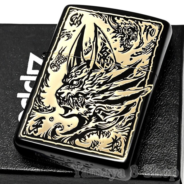 西日本産 新品 ZIPPO 牙狼《GARO》ゴールド&ブラック 両面 ジッポー