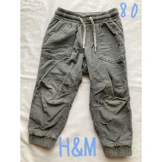 エイチアンドエム(H&M)のH&M コーデュロイパンツ長ズボン　80サイズ 12〜18M グレイ(パンツ)